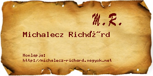 Michalecz Richárd névjegykártya