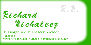 richard michalecz business card